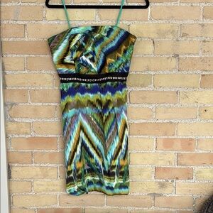 Max and Cleo Multicolor Strapless Dress